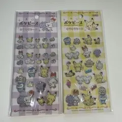 【新品未使用】ポケモン ポケピースキラキラシール　2シート全2種