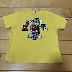 A BATHING APE イエロー Tシャツ 100 BAPE