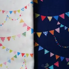 生地 2枚 各50cm ガーランド カラフル 入園入学 ハンドメイド