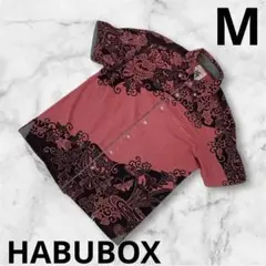 『ハブボックス POLOYUSHI』シャツ　花柄　和風　切り替え　デザイン　M