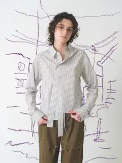 soduk off shirt （ストライプ シャツ）