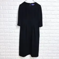 2637 東京ソワール 礼服 ワンピース ブラックフォーマル 7号 7分袖