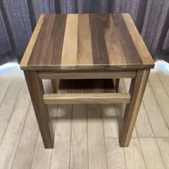 MUJI/無印良品　木製サイドテーブルベンチ　ウォールナット材　美品　スツール