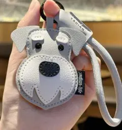 ミニチュア シュナウザー バッグチャーム 犬 マスコット キーホルダー 新品