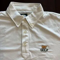 GOLDEN BEAR GOLF 刺繍ポロシャツ Mサイズ ホワイト