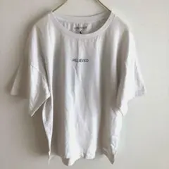 ✨人気✨ ゼロステイン 【M】 Tシャツ ♡ バックプリント ロゴ UV 綿 白