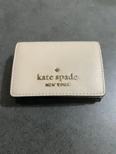 最終値下げ【箱あり配送】kate spade 三つ折り財布 ベージュ/ブラック