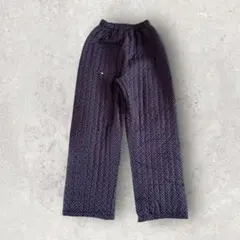 キルトパンツ もんぺ ルームウェア キルティングズボン (L) ネイビー系