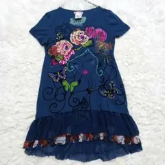 クストバルセロナ Tシャツ チュニック スパンコール ロンT