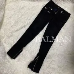 バルマン コットン デニムパンツ 34 ブラック