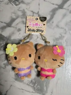 【新品未使用】ニコぬい 日焼けキティキーホルダー サンリオ