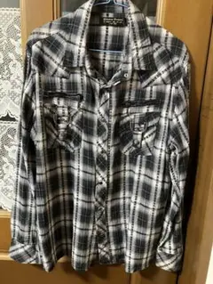 グランジ系長袖シャツ アウター 上着 チェック