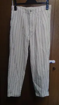 【送料込】ストライプパンツ M ホワイト