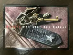 Schott ワンスター ブラックレザー キーホルダー 未使用 ケース付き
