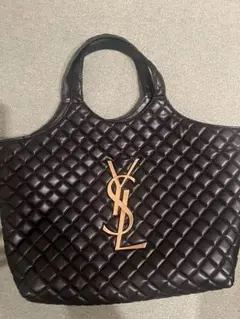 YSL ブラック キルティングトートバッグ