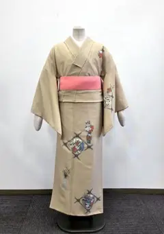 訪問着　中古品　ポリエステル　七五三　お宮参り