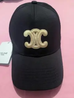 CELINE セリーヌ キャップ コットン ブラック M*男女兼用&