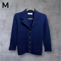 22OXFORD 22オックスフォード ネイビー ニット カーディガン Mサイズ