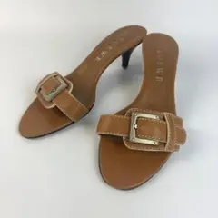 LOEWE ロエベ 23.0 ミュールサンダル レザー ブラウン/ZA154