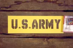 US ARMY 文字 ステンシル 型紙 ◆ 紙製 シート アメリカ陸軍 塗装