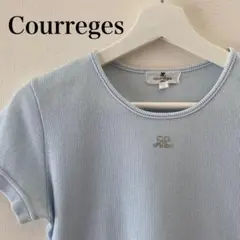 【Courreges】ストーンロゴトップス キラキラ生地