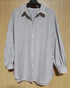 【GLOBAL WORK】ストライプ柄 Lサイズ 長袖シャツ
