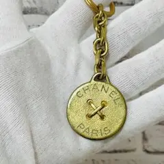 シャネル CHANEL キーホルダー キーリング ボタンモチーフ