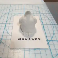 【手作り 粘土細工（好きな色を塗れる）】ペンギンNo.41(台紙付)