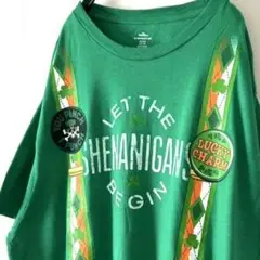 セレブレイト SHENANIGANS Tシャツ XL グリーン 緑 古着