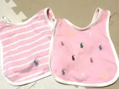 未使用品　スタイ　2枚まとめ　ラルフローレン　ピンク