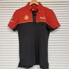 【美品】Sサイズ 昭和シェル 夏用 半袖ポロシャツ　フェラーリユニフォーム44
