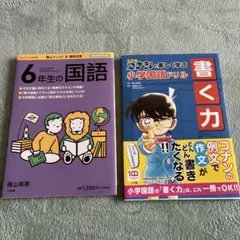未使用6年生の国語 小学国語ドリル蔭山メソッド　コナンと学ぶ国語ドリル2冊セット