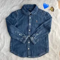 Ralph Lauren デニムシャツ 長袖シャツ ダンガリーシャツ 3T お馬