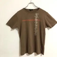 MEN'S MELROSE半袖（3）日本製　Tシャツ　細身　ブラウン　b59