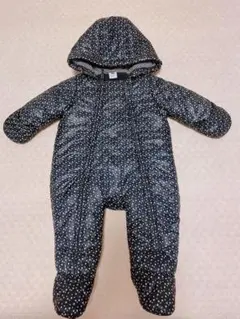 【PETIT BATEAU】プチバトー フード付きジャンプスーツ　星柄　アウター