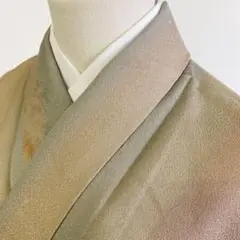 【春】11843s 着物 小紋 作家物 落款入り 花文様