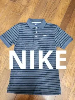 美品　Nike ネイビー ストライプ ポロシャツ M