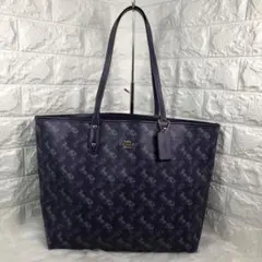 ✨新品✨ 馬車 総柄 COACH レザー x PVC トートバッグ A4収納可
