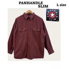 限定セール PANHANDLE SLIM 赤緑チェック Lサイズ 長袖シャツ