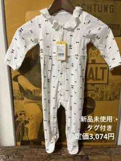 新品未使用　タグ付き✨定価3,074円　ロンパース　ホワイト　男の子　女の子