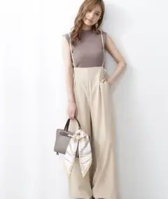 PROPORTION BODY DRESSING サスペンダー付ワイドパンツ