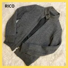 【大セール】RICOリコ 起毛スイングトップブルゾン・グレーSサイズ 日本製