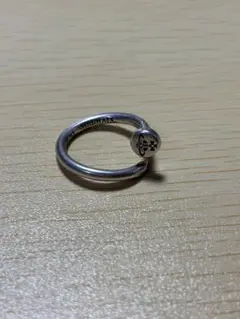 シルバー フープリング ロゴ付き925