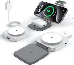 【3in1】ワイヤレス充電器 iPhone 折り畳み式 Magsafe充電器