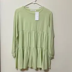 【新品、AMERICAN HOLIC】ティアード　カットチュニック　ミント　M
