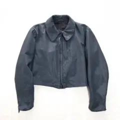 ドイツ軍　サブマリン レザー ジャケット短丈 クロップド　M〜L位 FK 17 ドイツ軍 サブマリン レザー ジャケット短丈 クロップド M〜L位