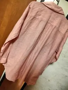 Ungrid✨ほんのりシアー感オーバーシャツ淡いピンク系♡試着程度の美品✨日避け