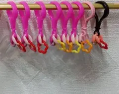 カラフル　花　シャカシャカキーホルダー　8個セット キャンディバッグ