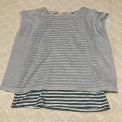 ⑤ESPOIR ストライプ Tシャツ M