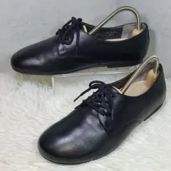 38【ビルケンシュトック】ソーンダース フラットレザーシューズ ブラック